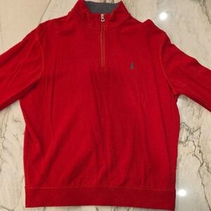 Polo Ralph Lauren Red Zip-Up Sweater